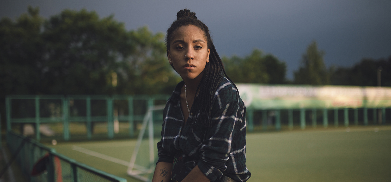 Portrait of young woman