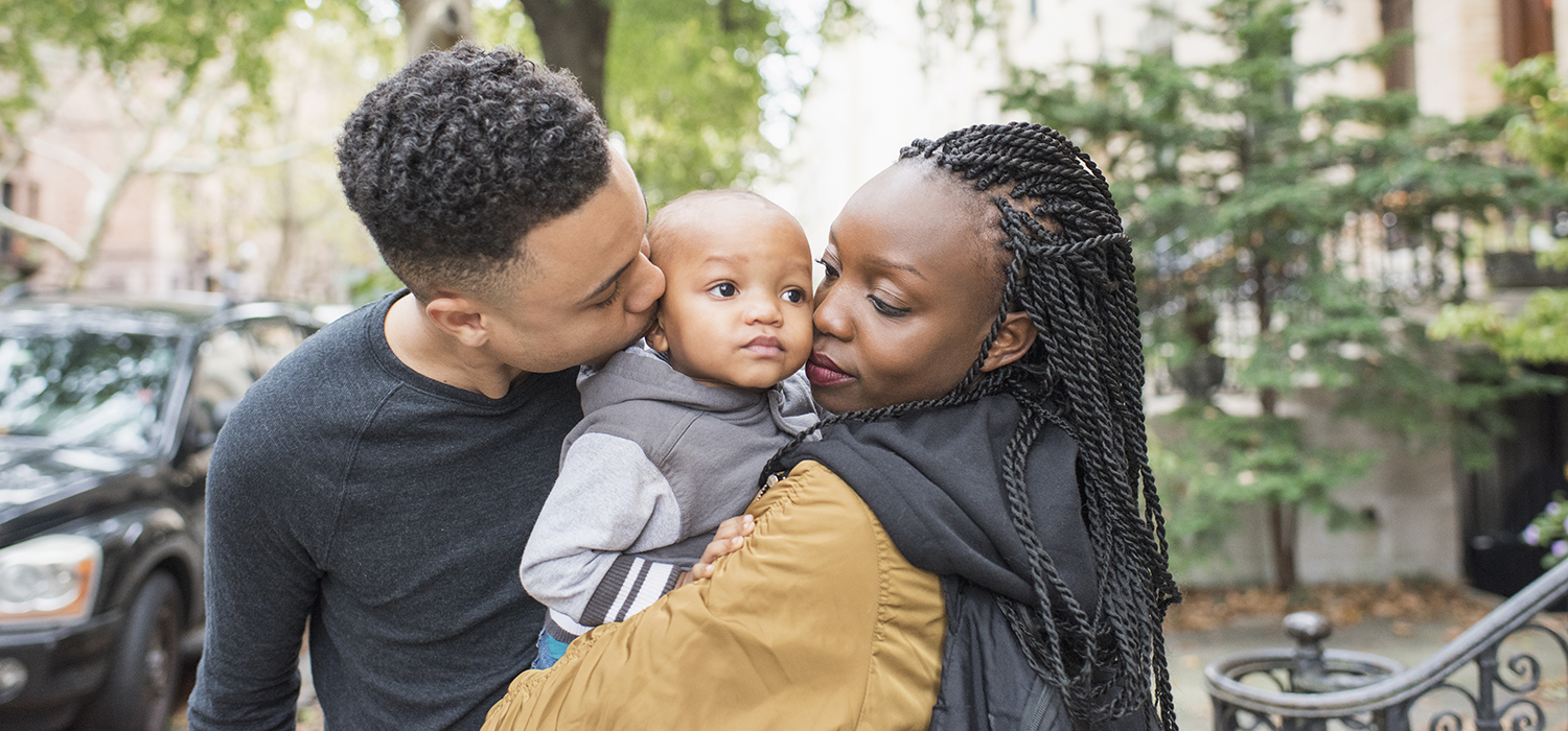 Young family with child