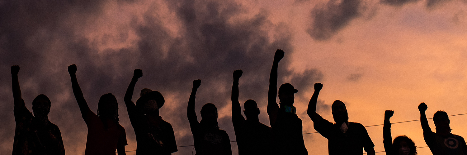 Protestors chant "Say His Name, George Floyd" near a memorial for George Floyd at the intersection of 38th Street and Chicago Avenue on Tuesday, June 2, 2020, in Minneapolis, MN