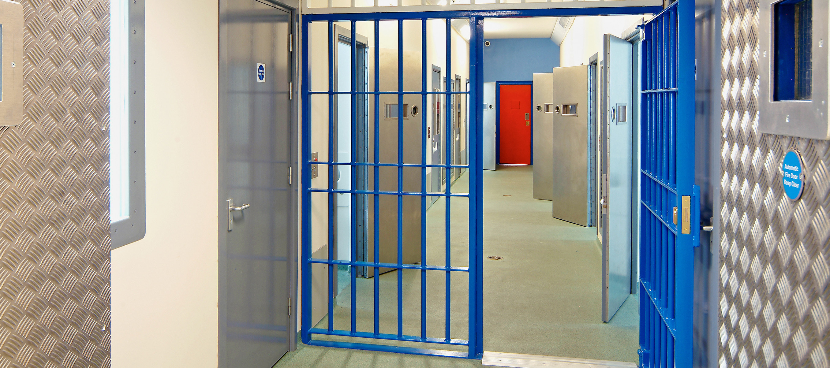 Open door in a prison