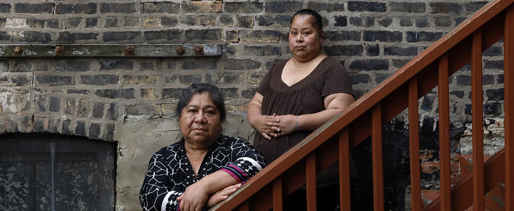 Maria Elena Estamilla (left), age 62, and her daughter Esmeralda Triquiz