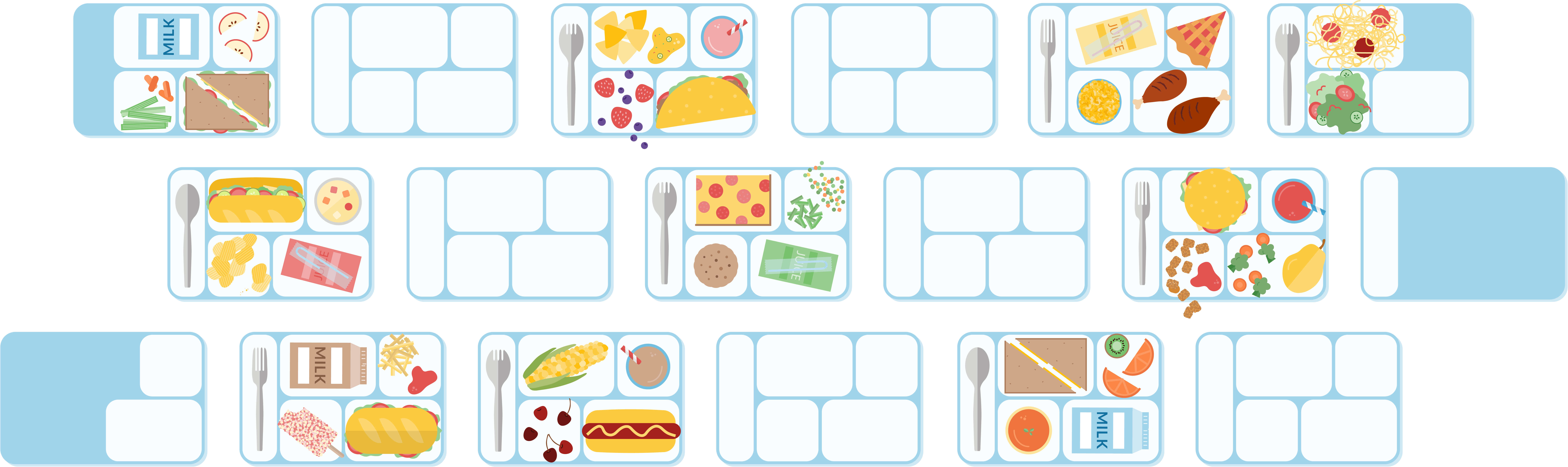 school lunch illustration