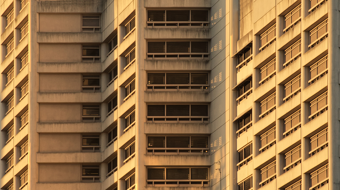 Exterior shot of jail building