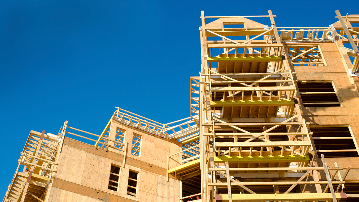 Picture of housing construction. 