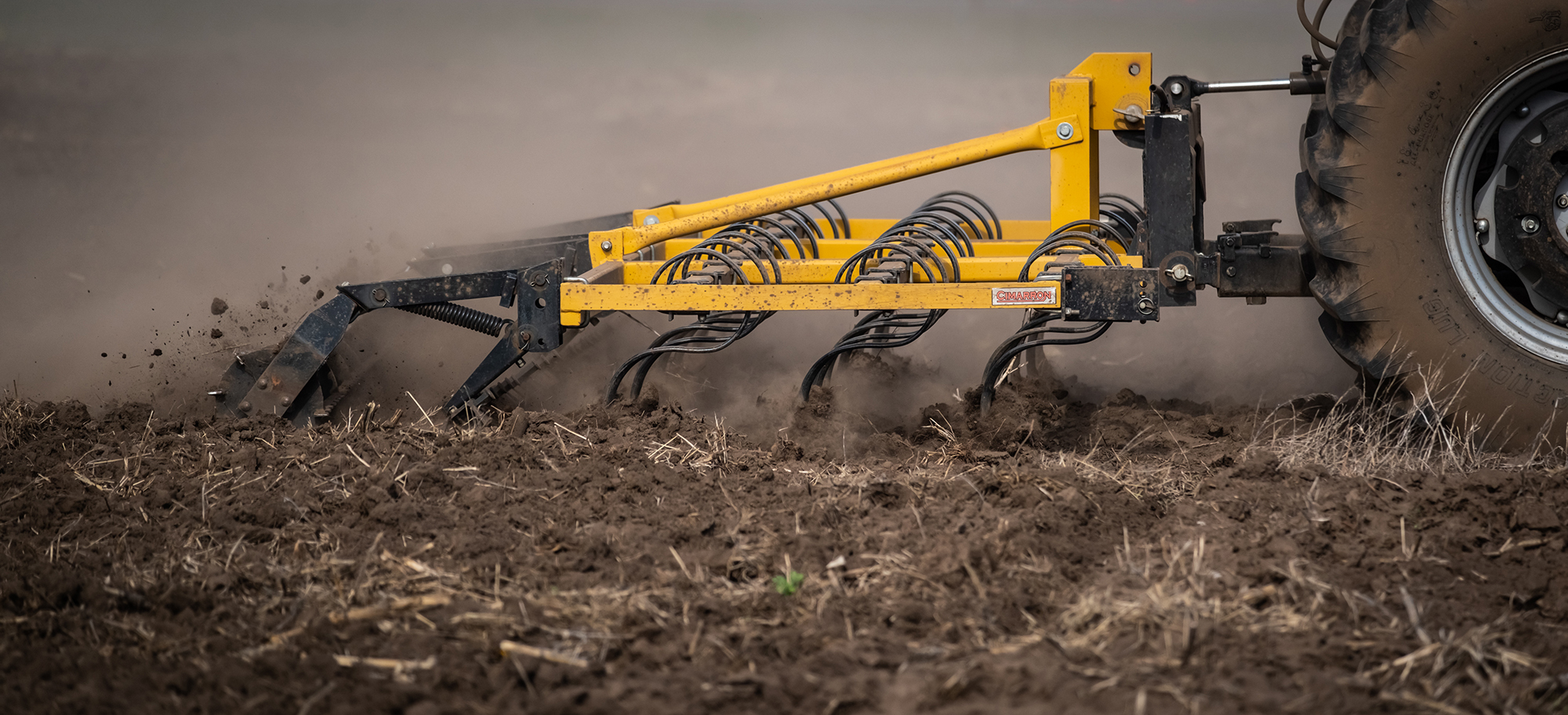 A plow loosening the ground