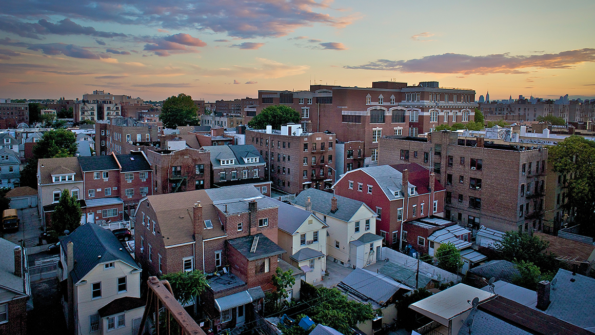 Skyline of houses