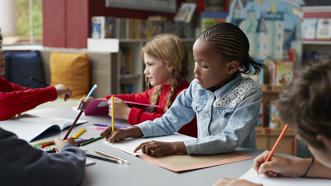 Young chilren at school.