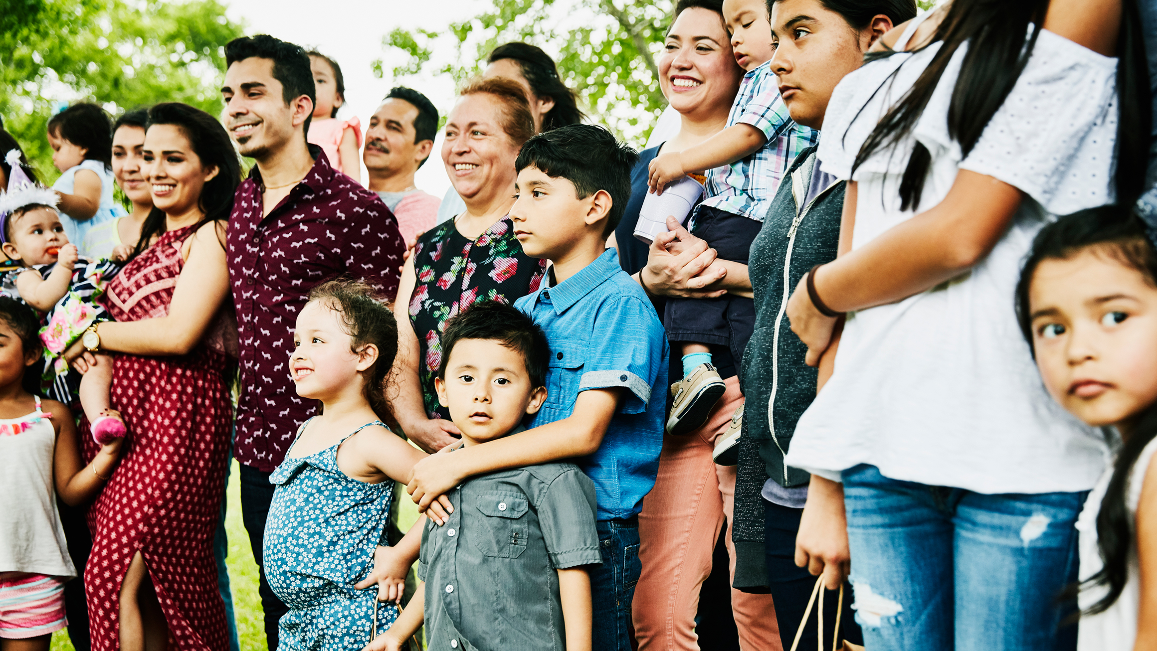 A large hispanic family.