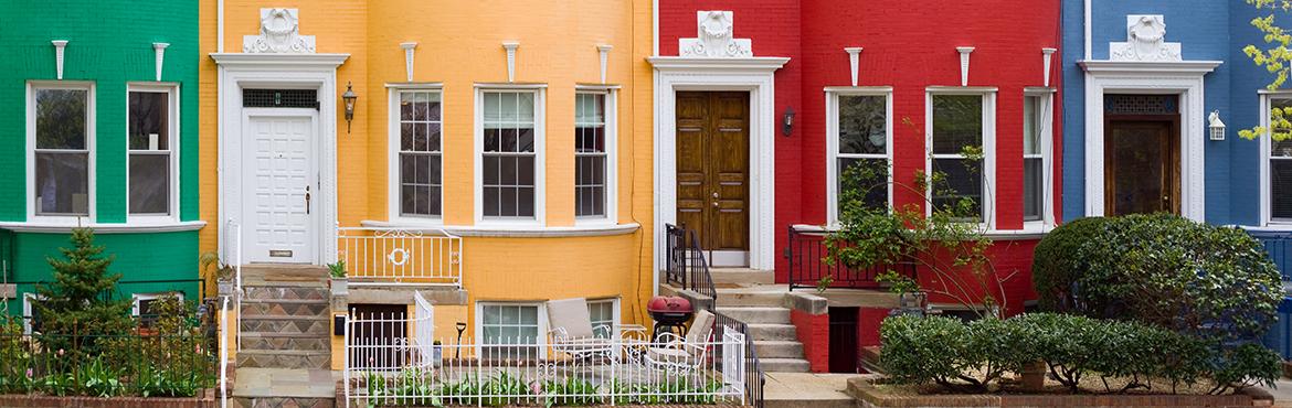 photo of colorful DC housing