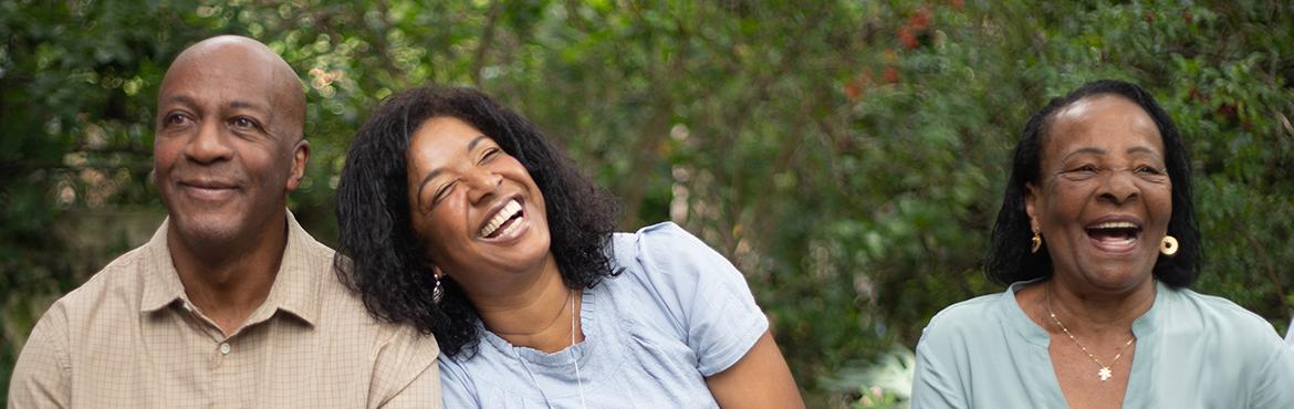 Afro hispanic family together in the park