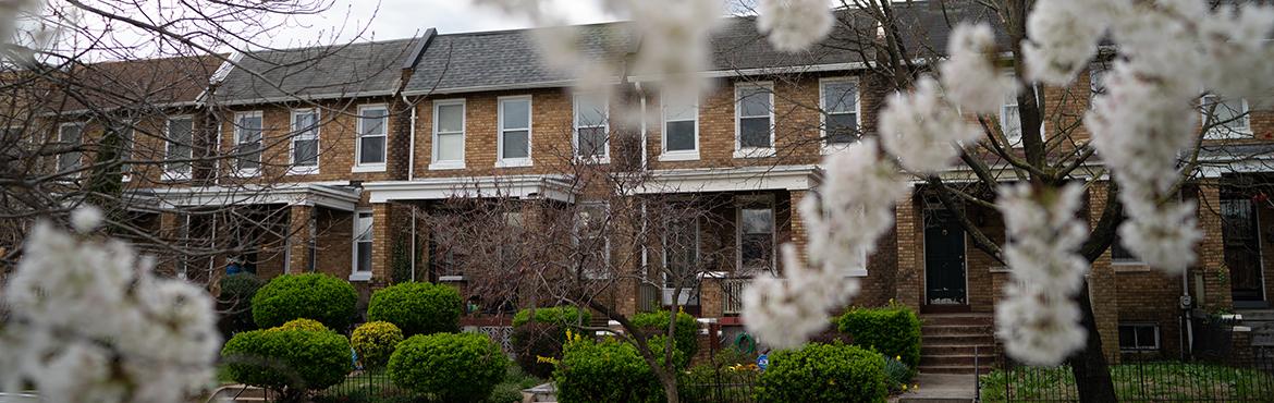 Houses are pictured on C St. SE near 17th St. SE.
