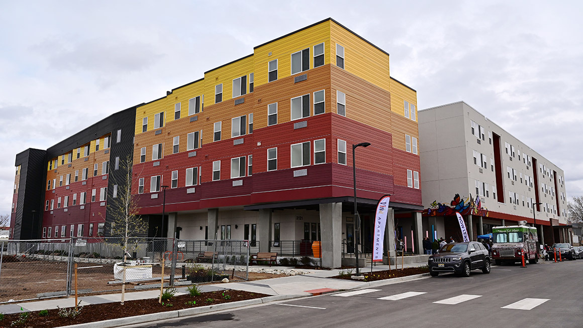150-unit affordable housing development at 48th and Vine St. in Denver, Colorado