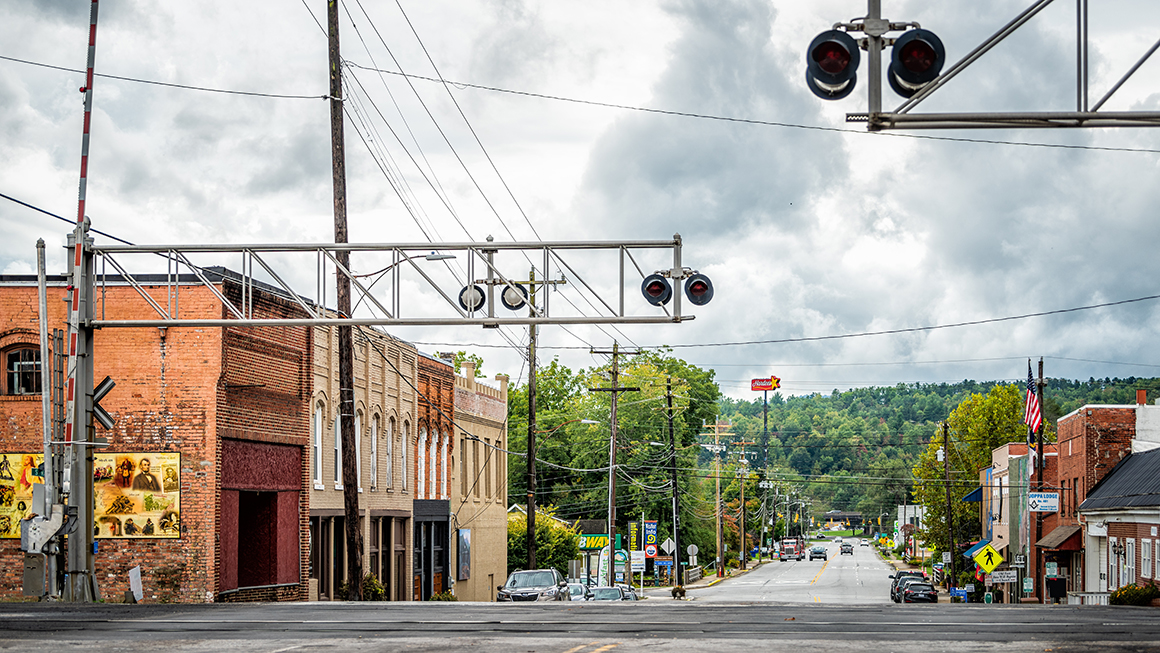 A small downtown street
