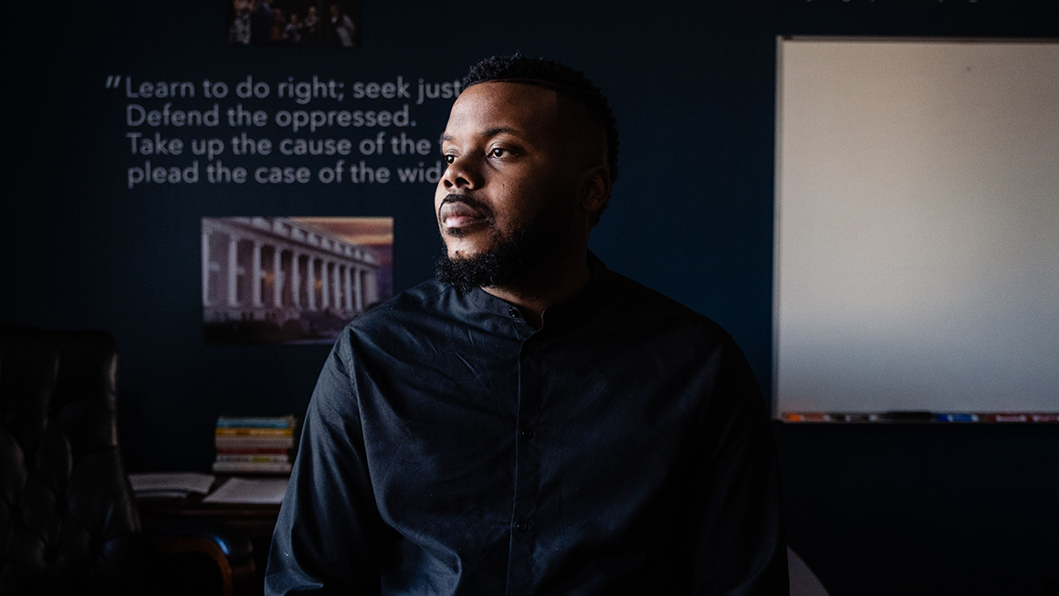 Michael Tubbs, Mayor of Stockton, poses for a photograph at his office in Stockton, California on February 7, 2020.