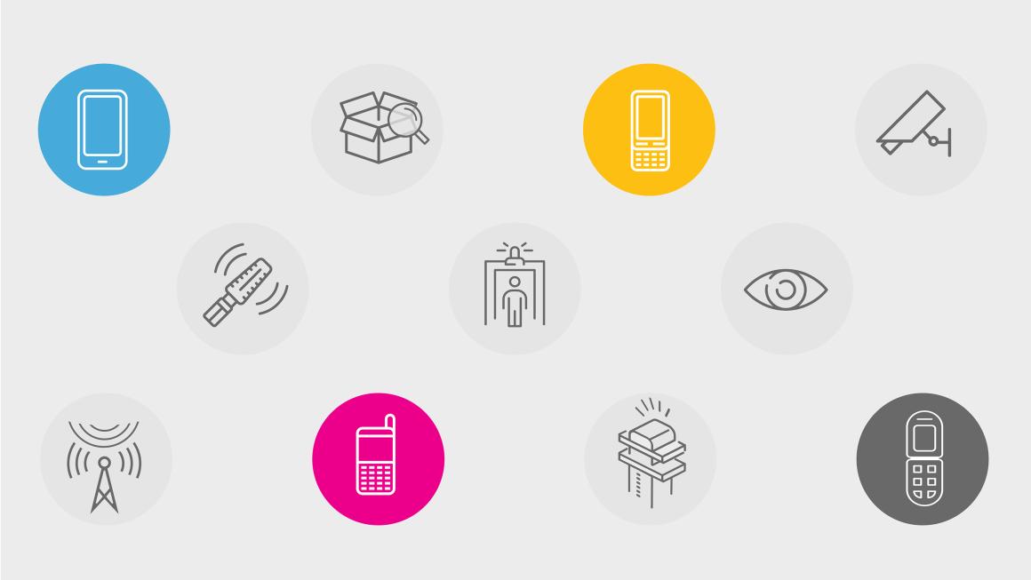 graphic showing different images related to prisons