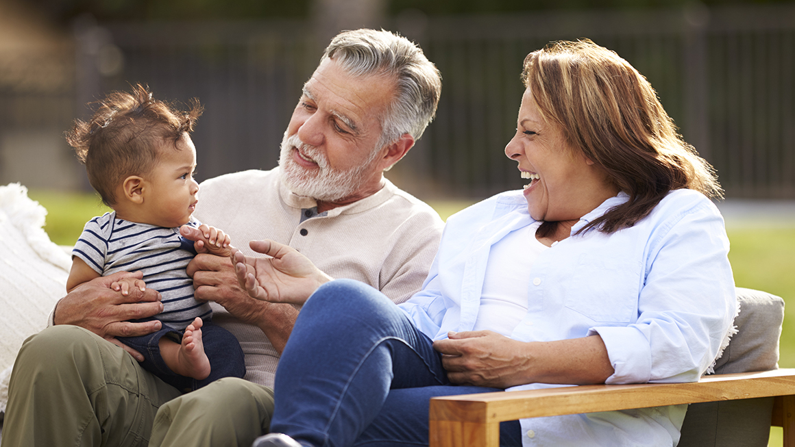 photo of family with child