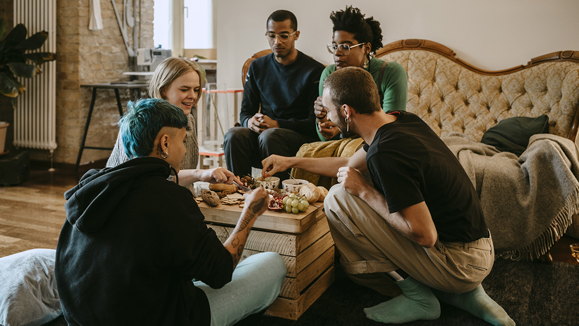 photo of young adults hanging out