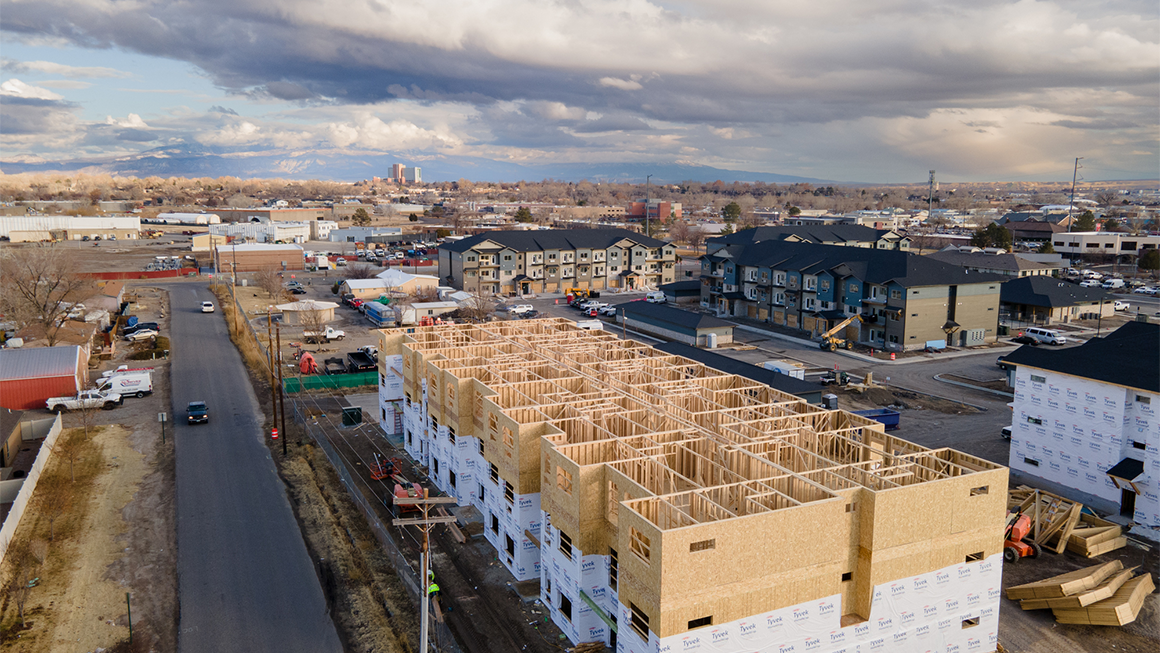 An image of housing construction.