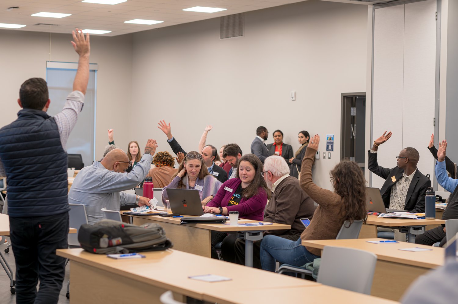 People at a convening. 