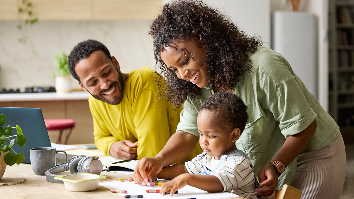 photo of Black family together