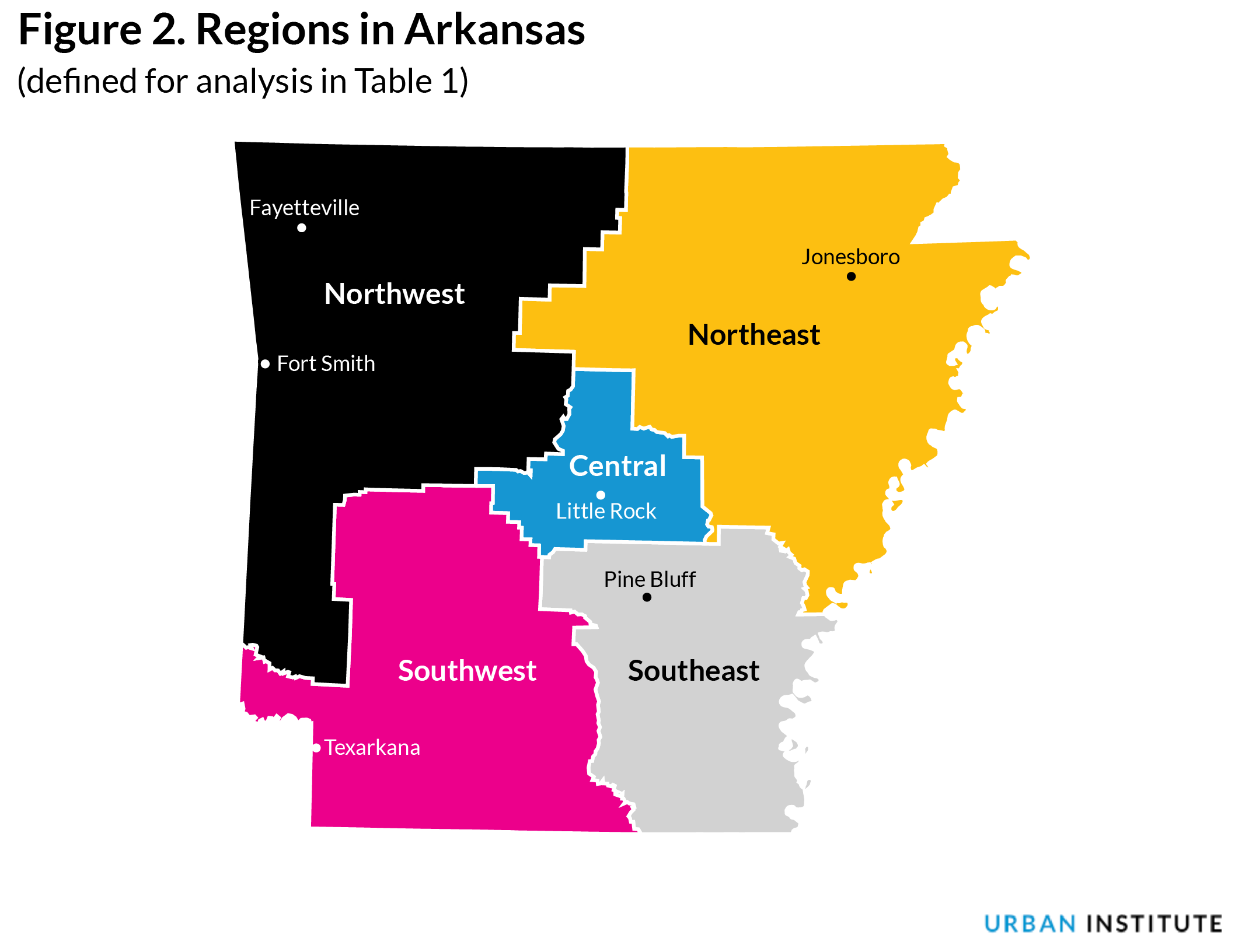 map of Arkansas