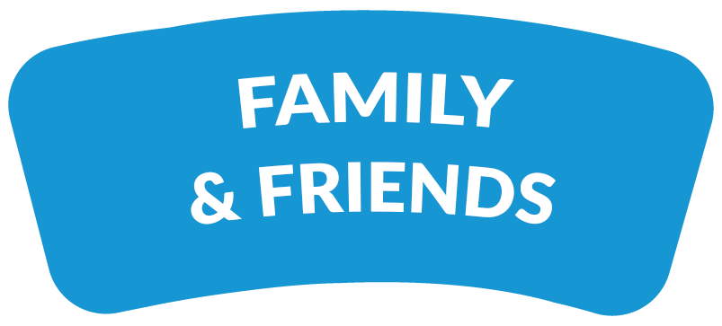 Family and Friends button