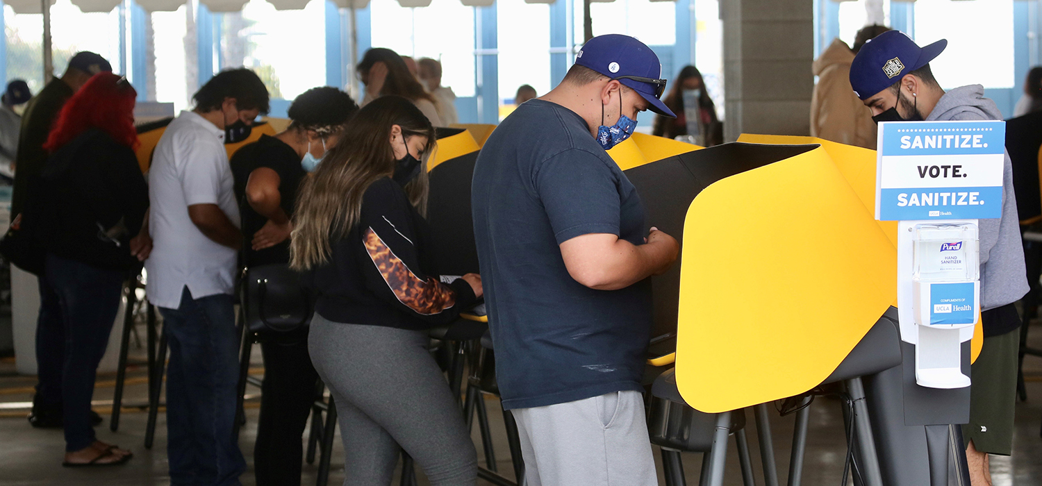 People vote during the 2020 election