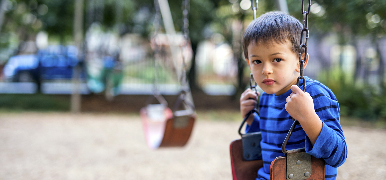 Child on a swing