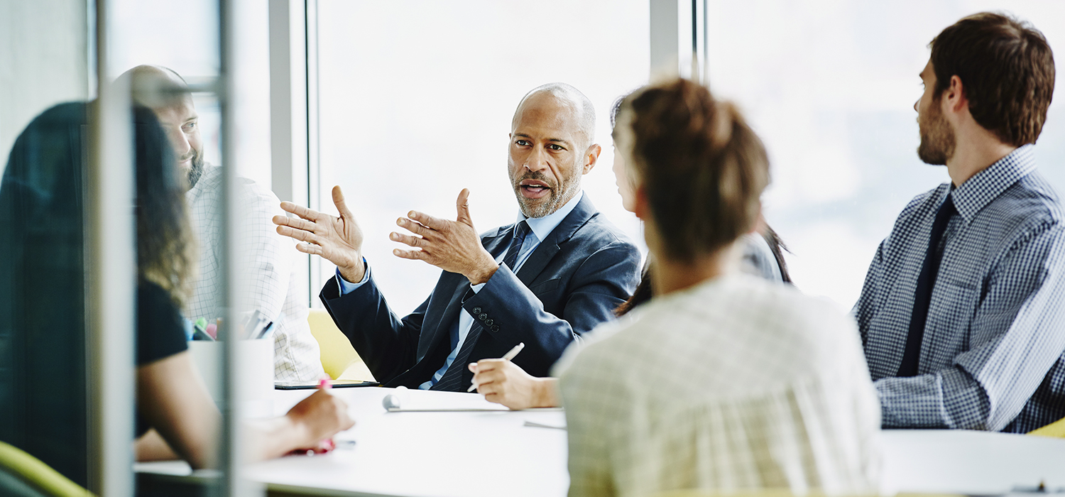 Colleagues in a business meeting