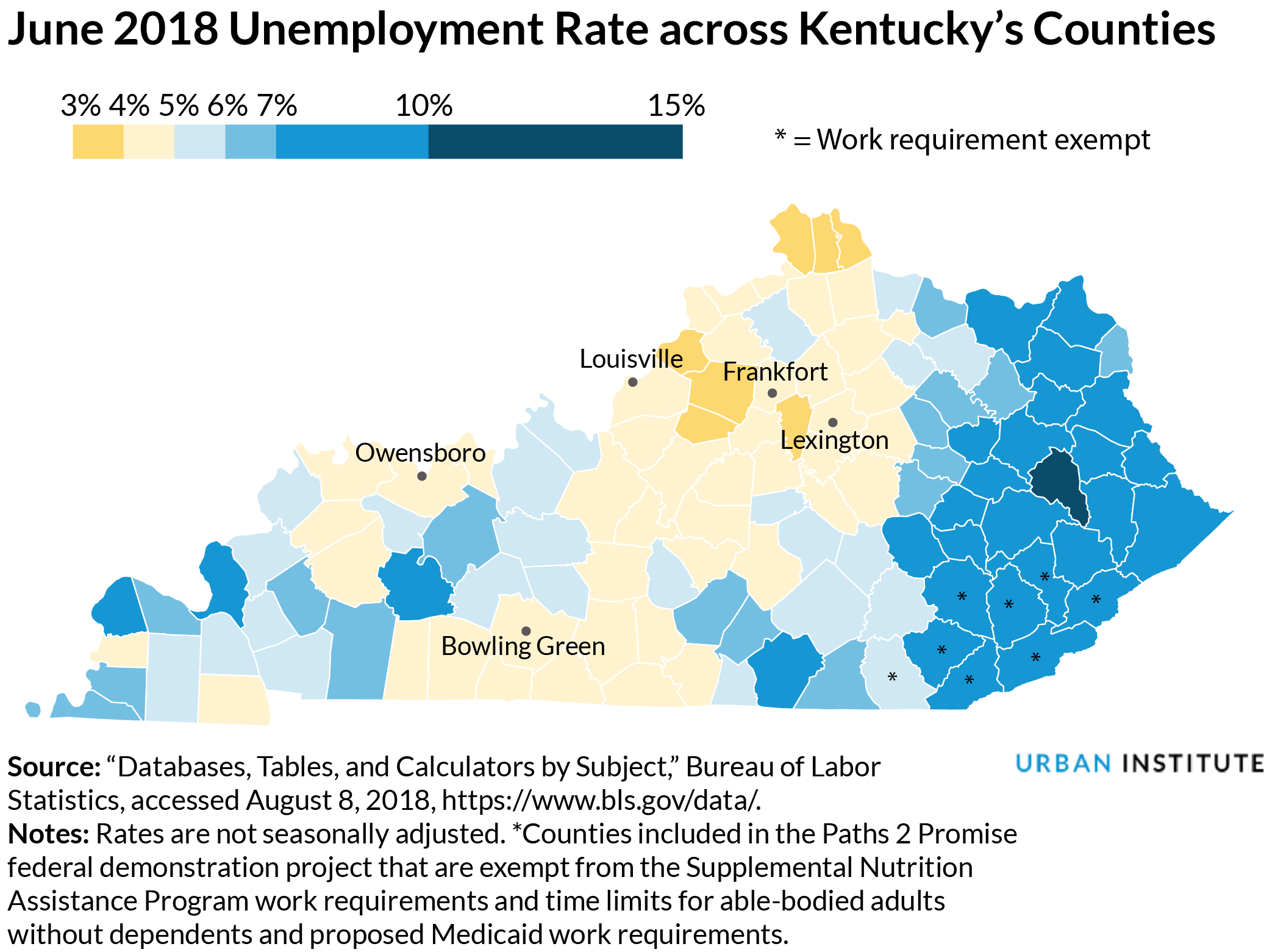 kentucky unemployment map