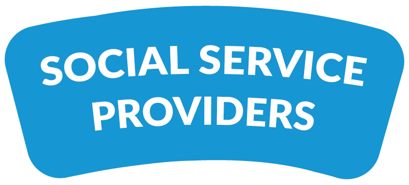 social service providers button