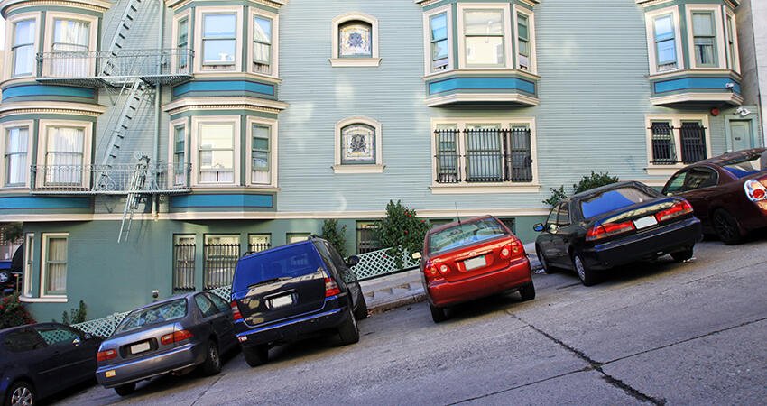 A view of a typical San Francisco road