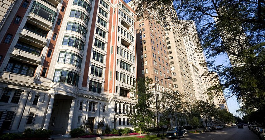 High-rise apartment buildings