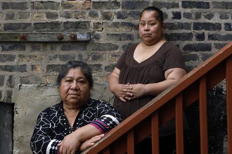 Maria Elena Estamilla (left), age 62, and her daughter Esmeralda Triquiz