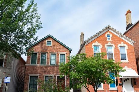 a row of rental homes in an urban setting