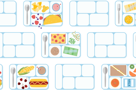 school lunch illustration