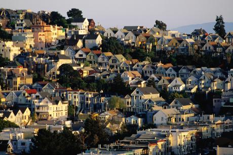 Zoomed out image of a residential neighborhood. 