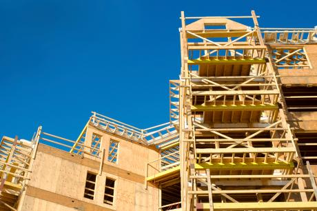 Picture of housing construction. 