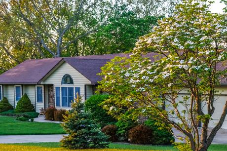 The outside of a single family home.