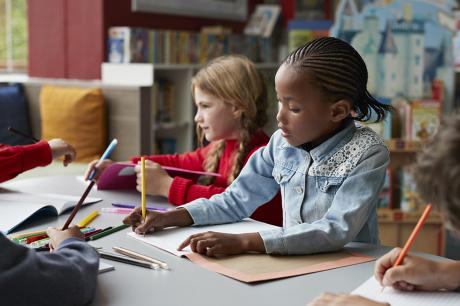 Young chilren at school.