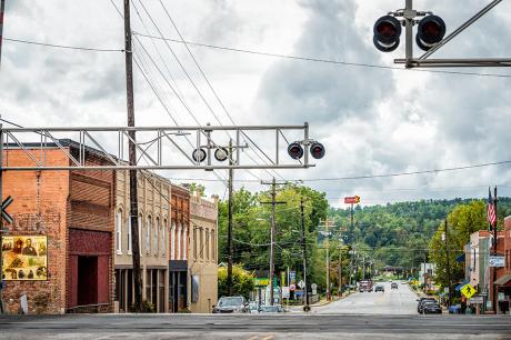A small downtown street
