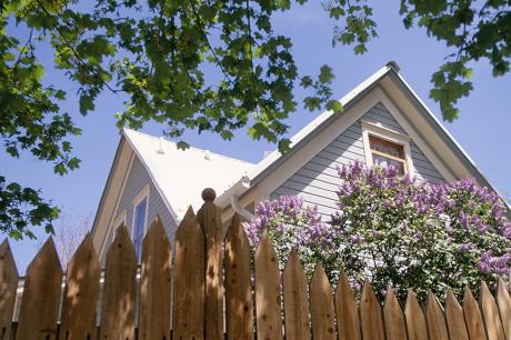 photo of fence and house