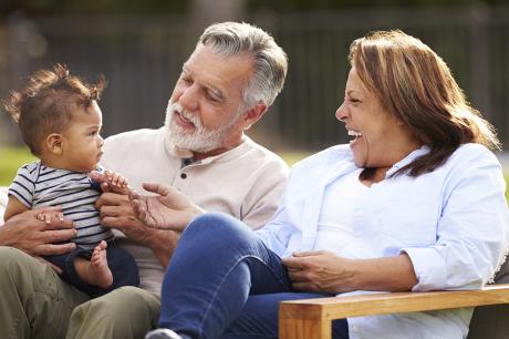 photo of family with child