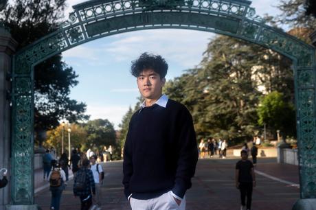 photo of student on university campus