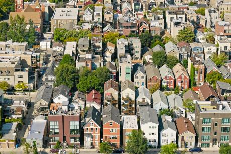 birds eye view photo of housing