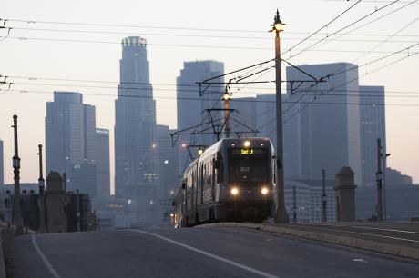 photo of public transportation train