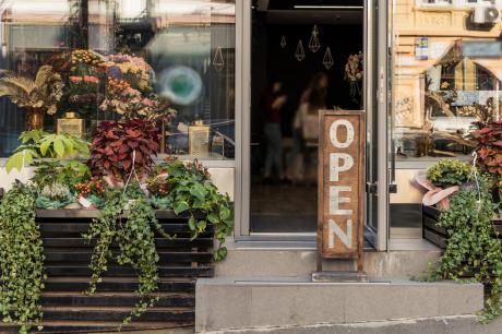 A storefront open for business