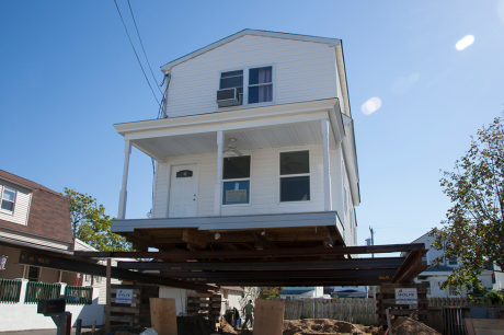 A house under construction.