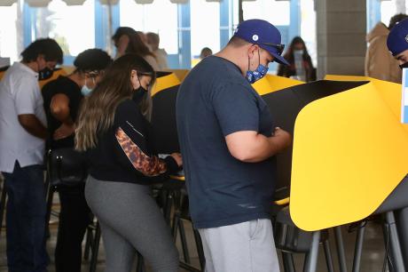 People vote during the 2020 election