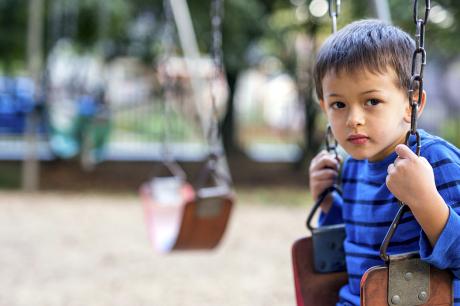 Child on a swing